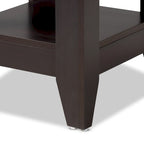 Table d'appoint Copper Grove Cornesti en bois marron foncé