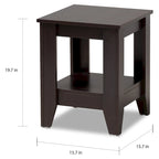 Table d'appoint Copper Grove Cornesti en bois marron foncé