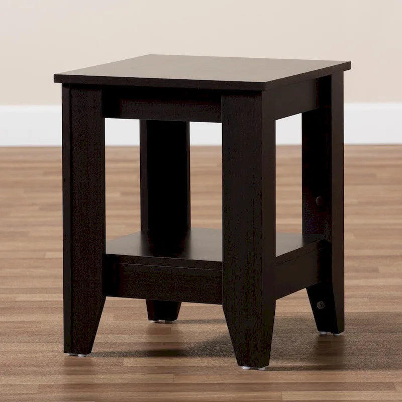 Table d'appoint Copper Grove Cornesti en bois marron foncé