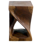 Tabouret Original Twist en Bois 12 X 12 X 18 po Huile Noyer - 12 x 12 x 18