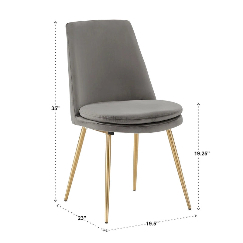 Ensemble de table à manger ronde de 43 pouces en faux marbre