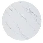 Ensemble de table à manger ronde de 43 pouces en faux marbre
