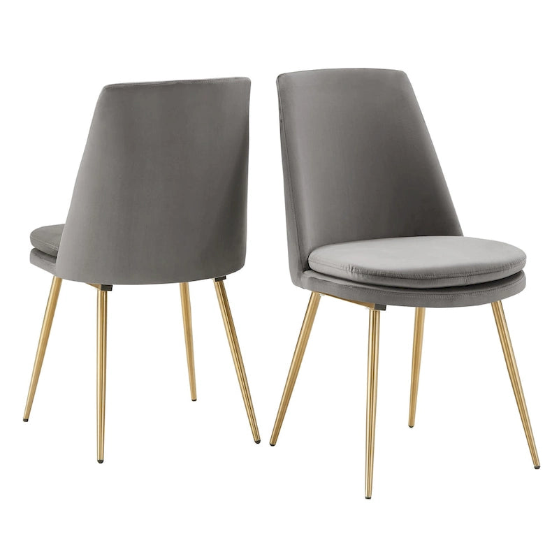 Ensemble de table à manger ronde de 43 pouces en faux marbre