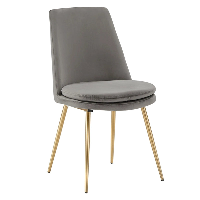 Ensemble de table à manger ronde de 43 pouces en faux marbre