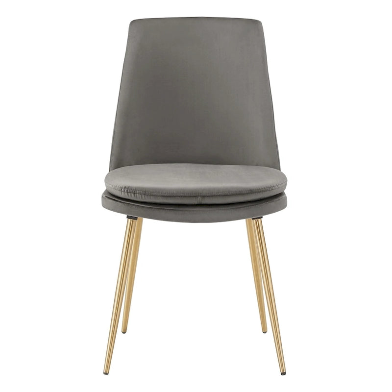 Ensemble de table à manger ronde de 43 pouces en faux marbre