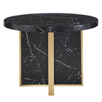 Ensemble de table à manger ronde de 43 pouces en faux marbre