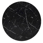 Ensemble de table à manger ronde de 43 pouces en faux marbre