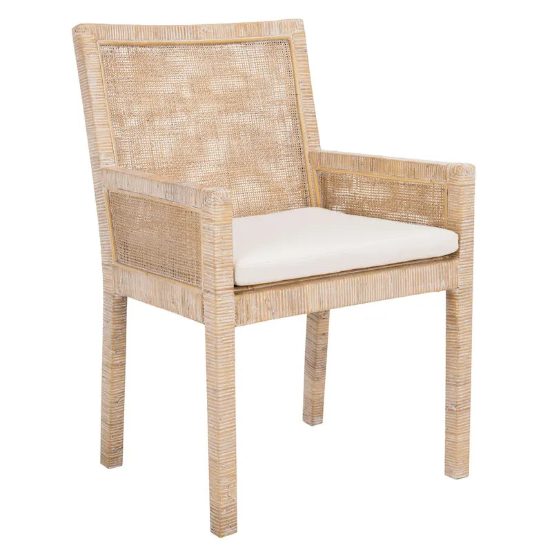 Fauteuil d'appoint côtier Safavieh Almira avec coussin – 22,8 L x 22,4 P x 34,6 H – 23Lx22Px35H