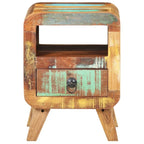 Table de Chevet Cabinet Bout de Canapé avec Pieds en Bois Massif pour Chambre à Coucher - 11.8 x 11.8 x 16.1