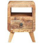Table de Chevet Cabinet Bout de Canapé avec Pieds en Bois Massif pour Chambre à Coucher - 11.8 x 11.8 x 16.1