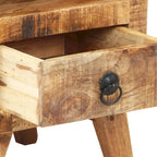 Table de Chevet Cabinet Bout de Canapé avec Pieds en Bois Massif pour Chambre à Coucher - 11.8 x 11.8 x 16.1