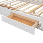 Lit queen en bois avec armoire tout-en-un