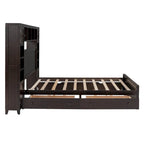 Lit queen en bois avec armoire tout-en-un