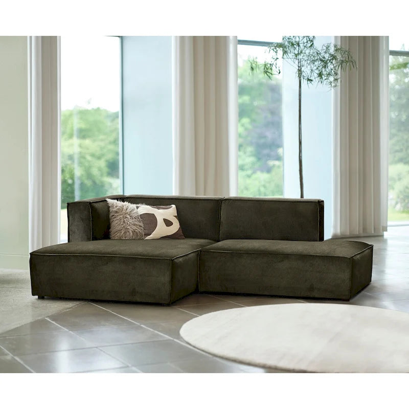 Canapé modulaire profond sectionnel petite chaise, 2 pièces