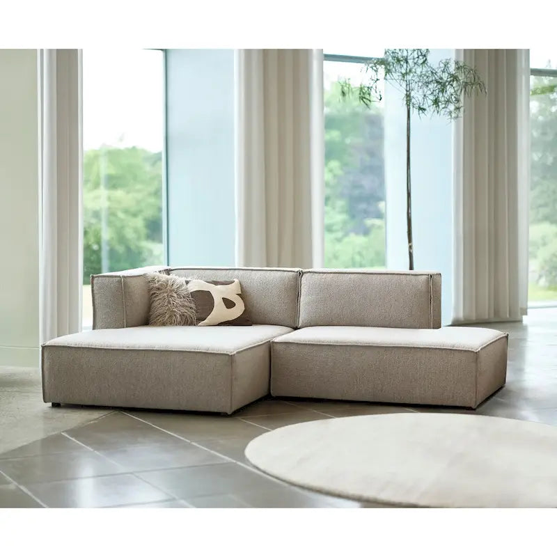 Canapé modulaire profond sectionnel petite chaise, 2 pièces