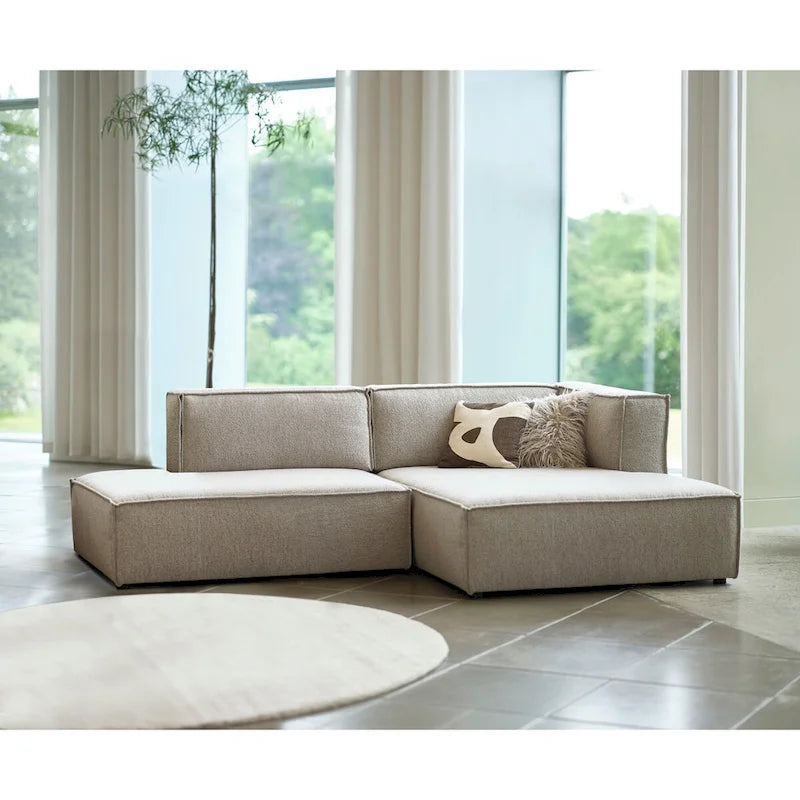 Canapé modulaire profond sectionnel petite chaise, 2 pièces