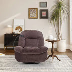 Fauteuil inclinable pivotant en tissu bronzant avec support pour téléphone portable
