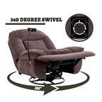 Fauteuil inclinable pivotant en tissu bronzant avec support pour téléphone portable