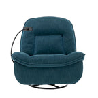 Fauteuil inclinable pivotant en tissu bronzant avec support pour téléphone portable
