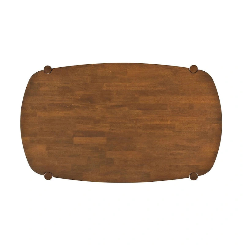Ensemble de salle à manger Whisten Walnut 7 pièces en bois massif