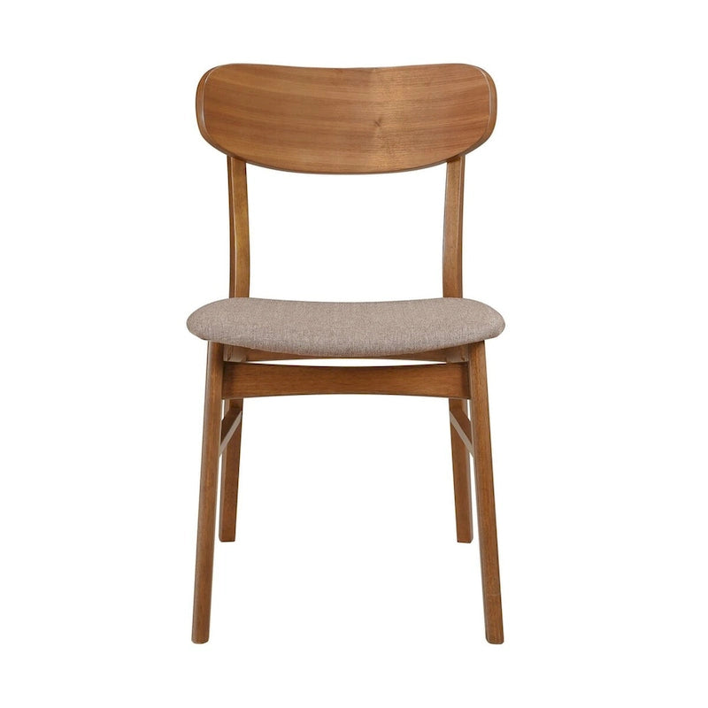 Ensemble de salle à manger Whisten Walnut 7 pièces en bois massif