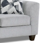 Ensemble de salon 3 pièces Duleek de Roundhill Furniture, motif chevrons argenté