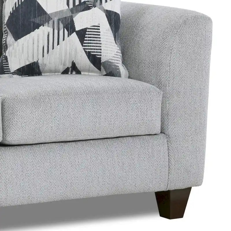 Ensemble de salon 3 pièces Duleek de Roundhill Furniture, motif chevrons argenté