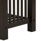 Table d'appoint de 21 po, faux marbre blanc, étagère inférieure, bois noir