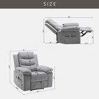 Fauteuil inclinable électrique avec fonction de massage réglable