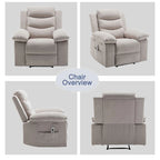 Fauteuil inclinable électrique avec fonction de massage réglable