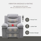 Fauteuil inclinable électrique avec fonction de massage réglable