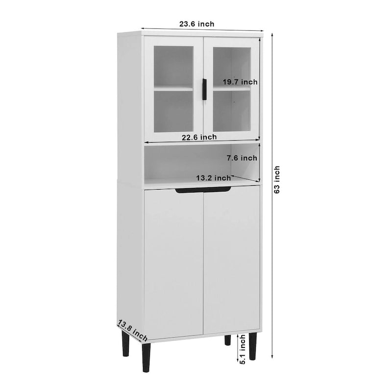 Étagère d'angle 4 niveaux Rainier – 16Lx16Px47H